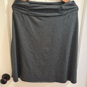 Striped Black and Gray Women's Athletic Skirt